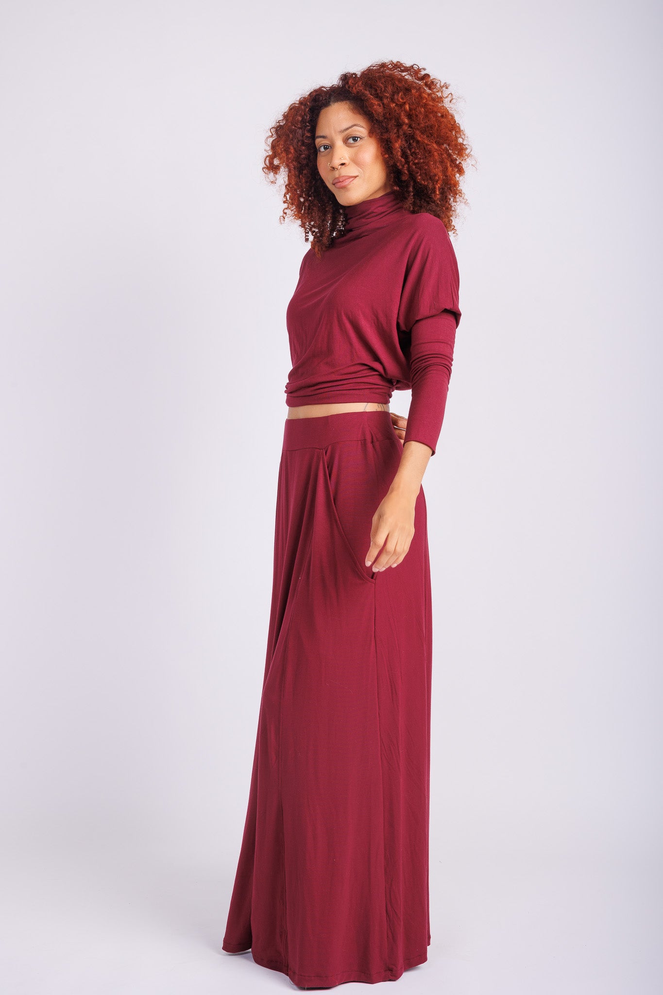 Gaia Skirt Burgundy