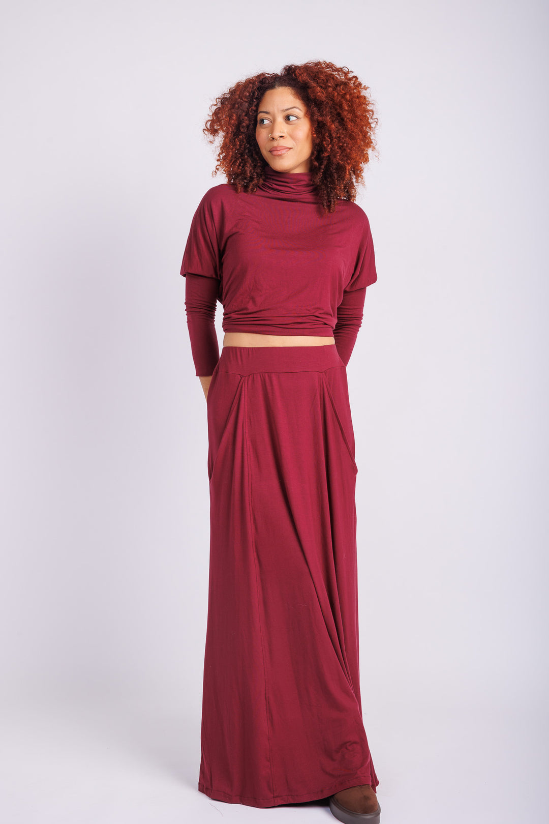 Gaia Skirt Burgundy