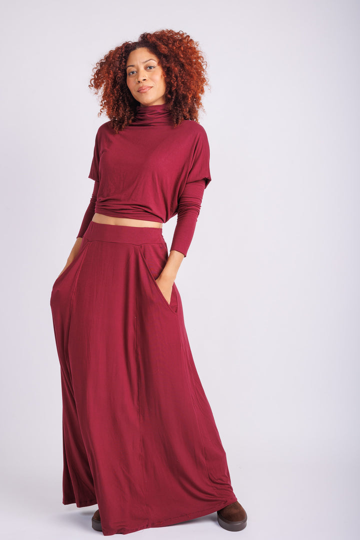 Gaia Skirt Burgundy