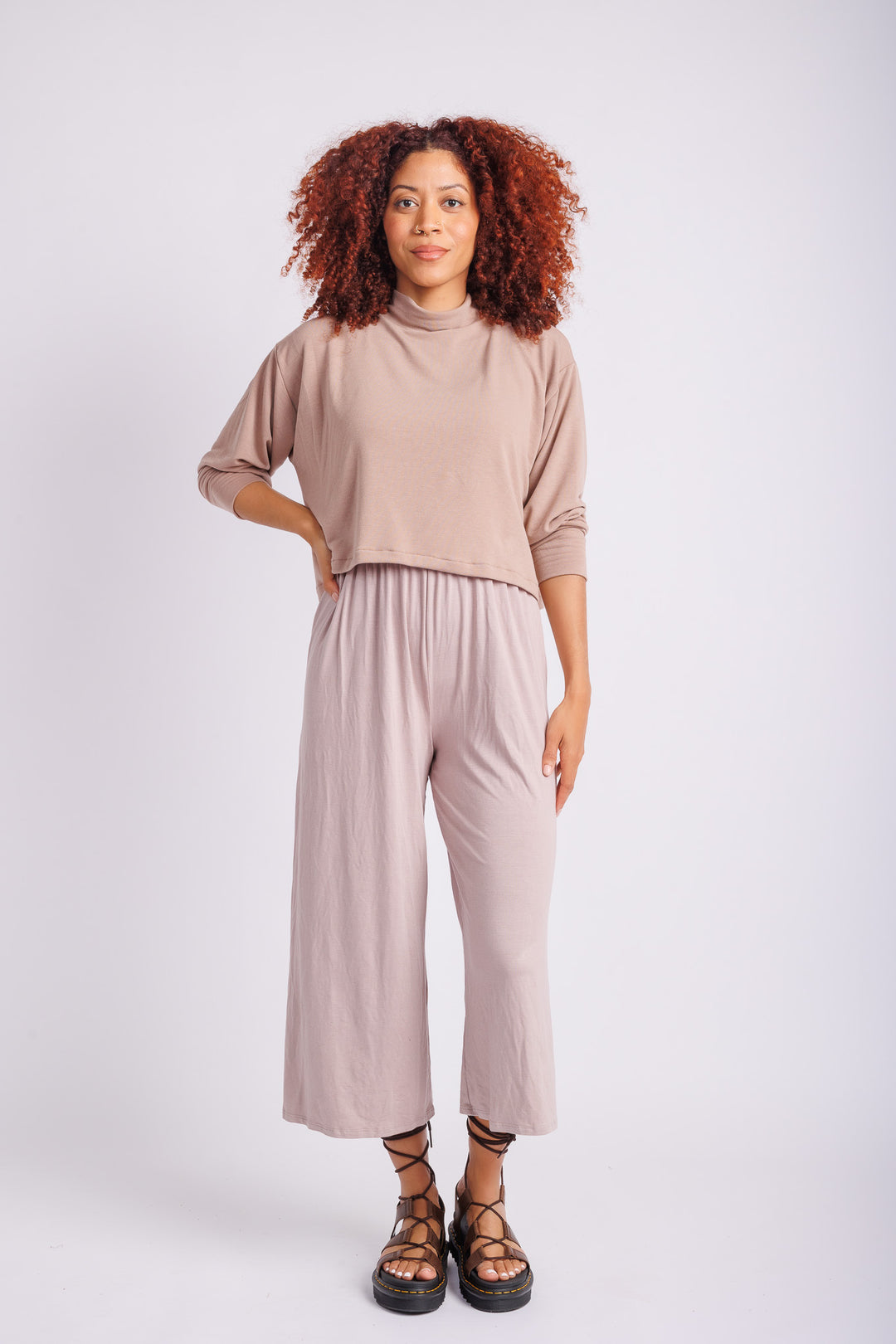 cropped turtleneck