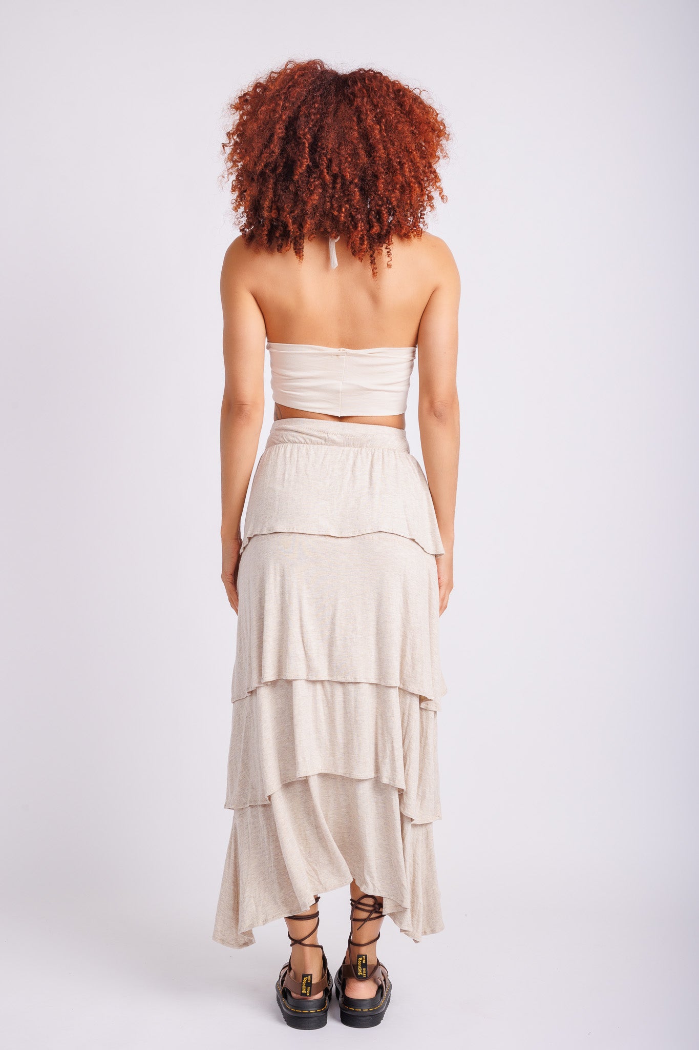 Tripel Ruffle Maxi Skirt