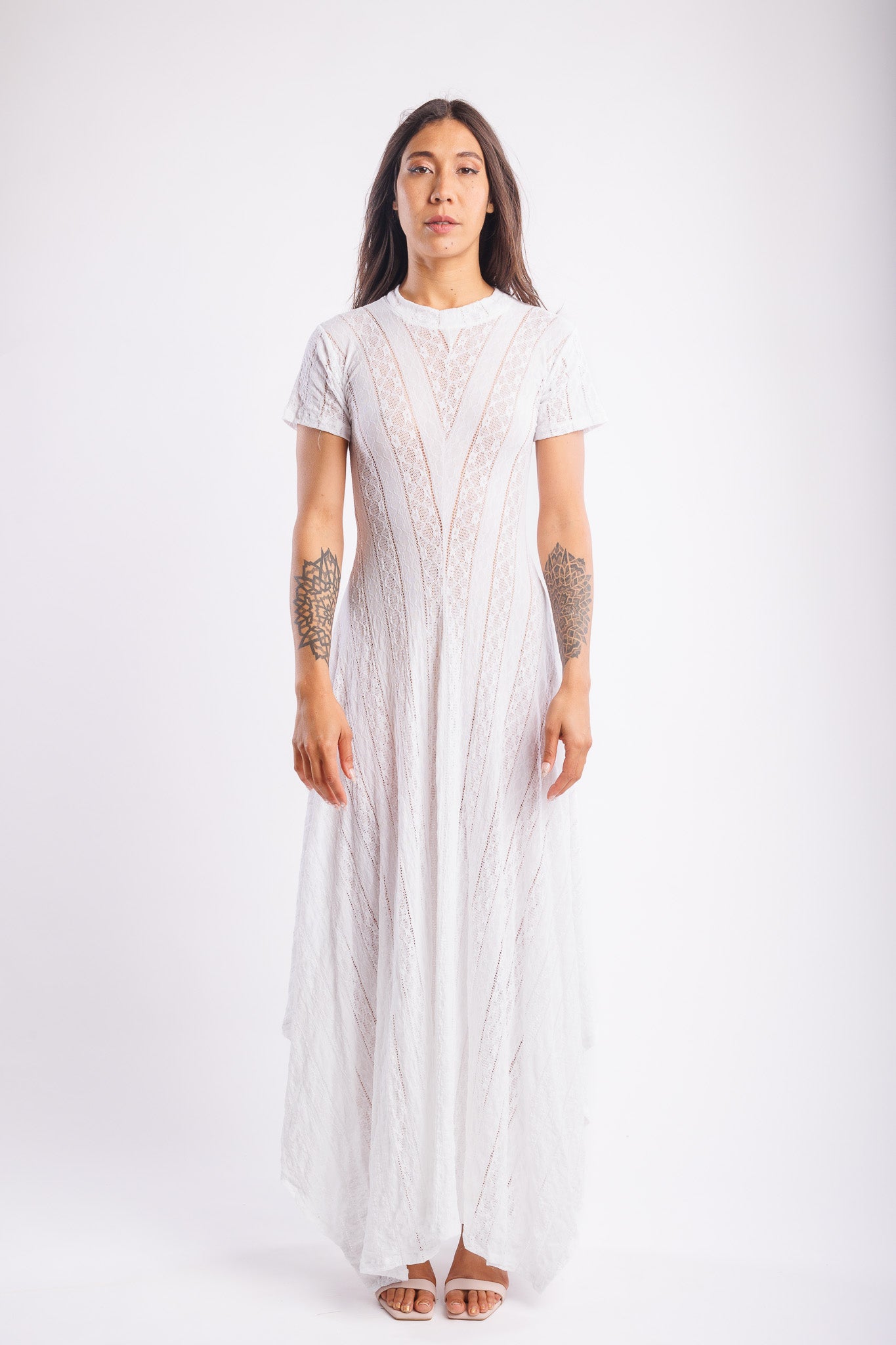 Reina White Lace Dress