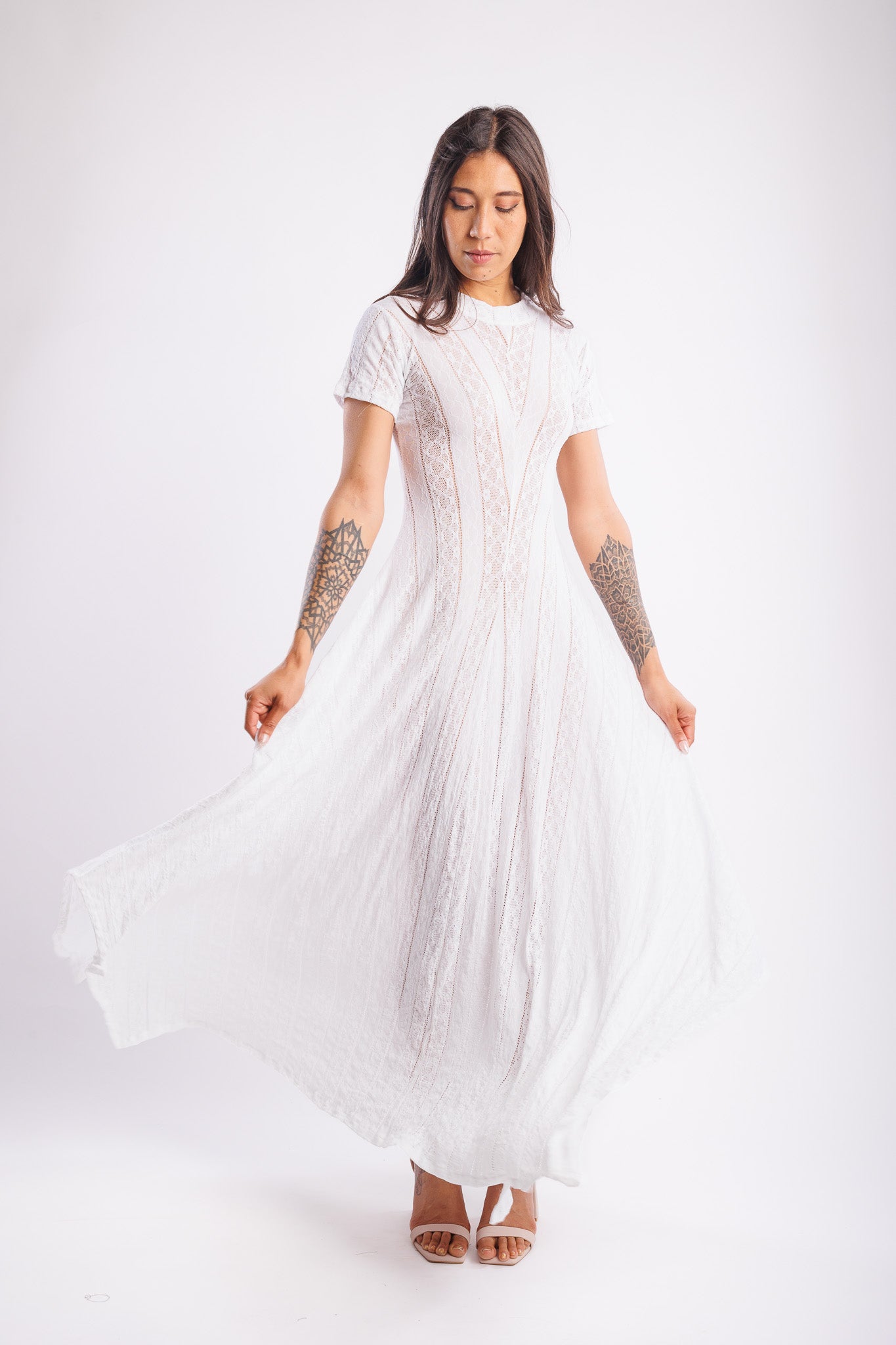 Reina White Lace Dress