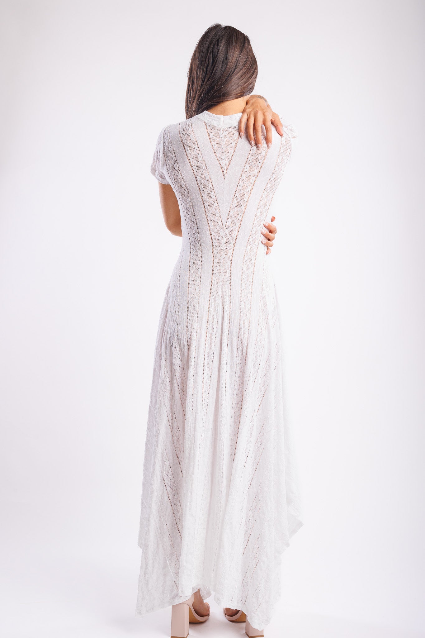 Reina White Lace Dress