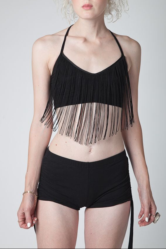 Black Fringe Top