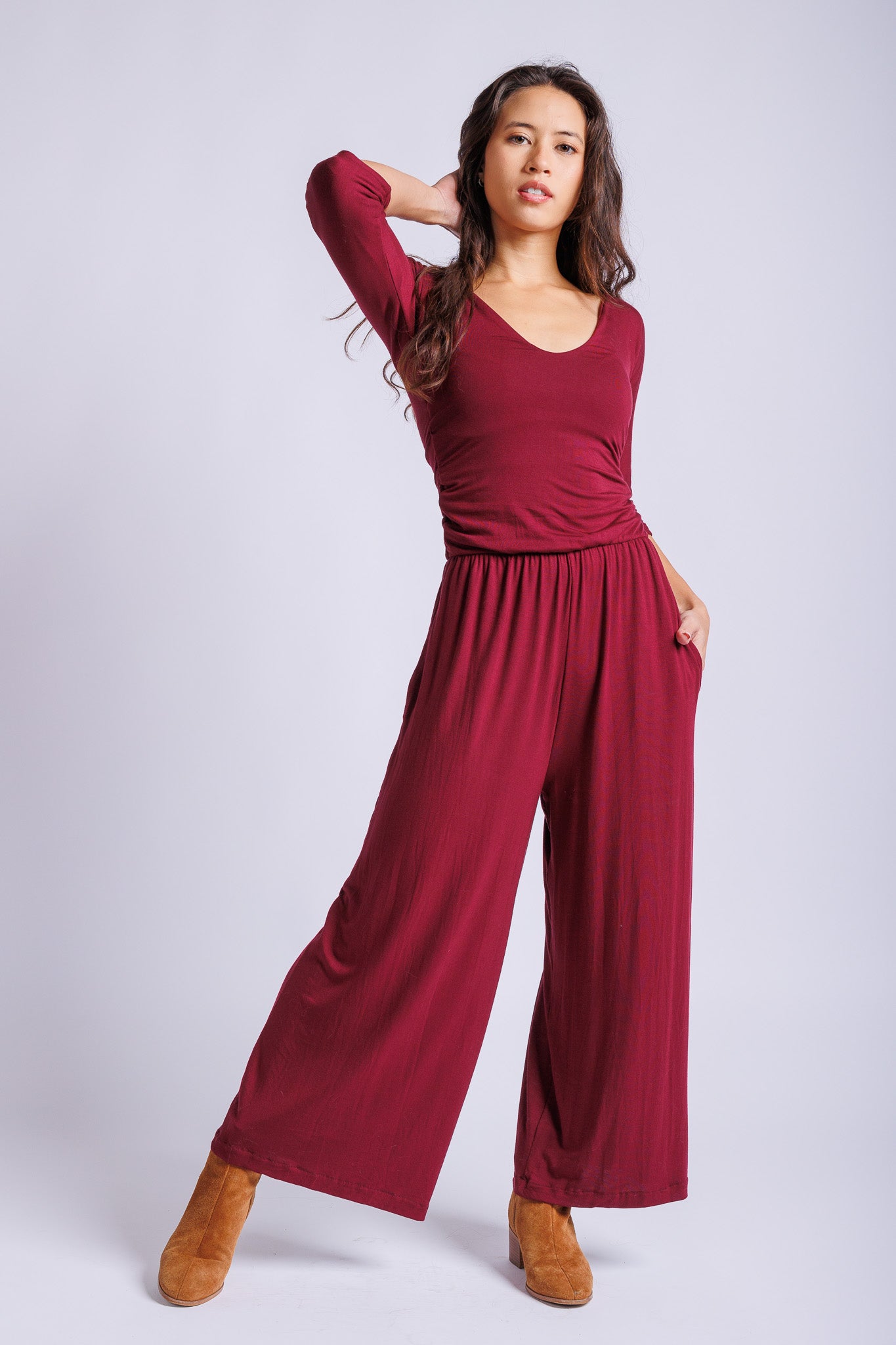 Burgundy Jumpsuit