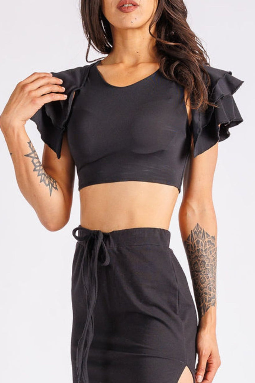 Butterfly crop top
