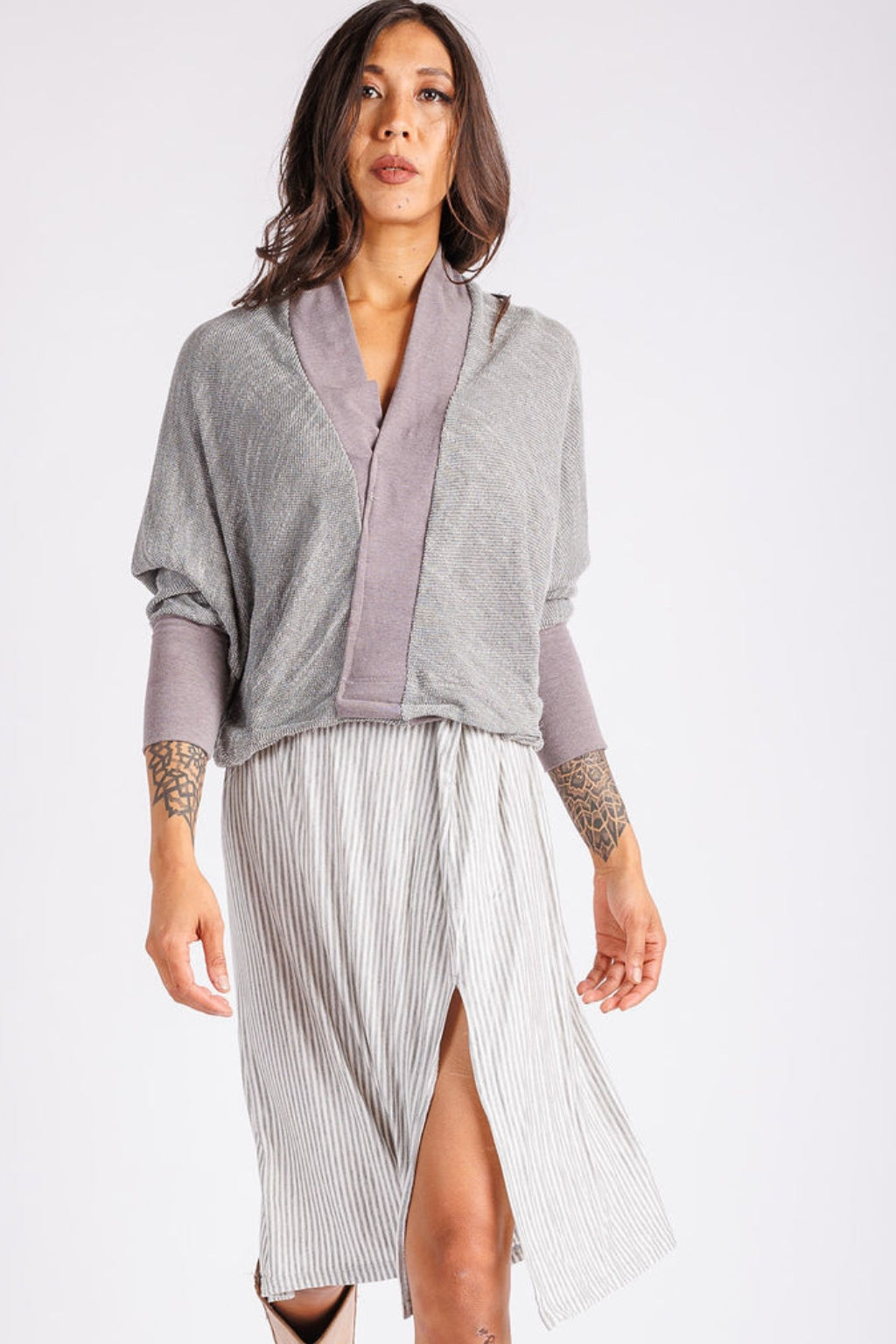 Ely Two Way Top Heather Grey