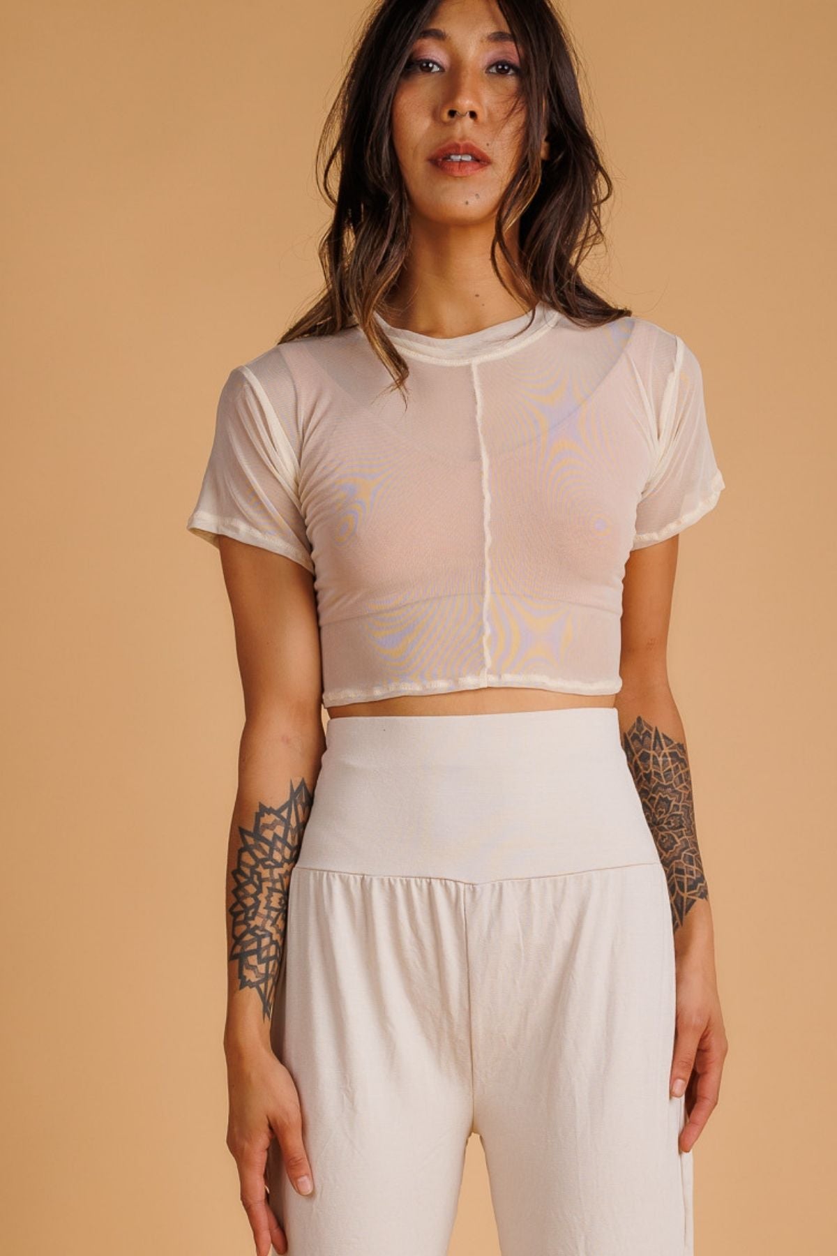 sheer crop top