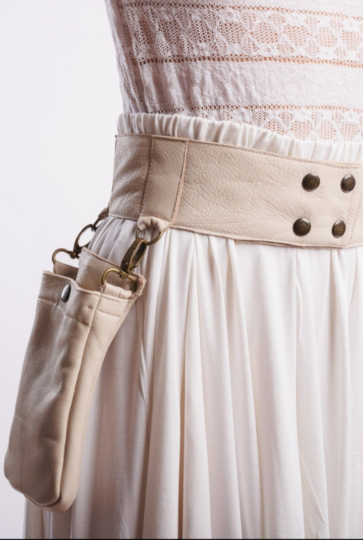 one pocket waist sincher leather belt