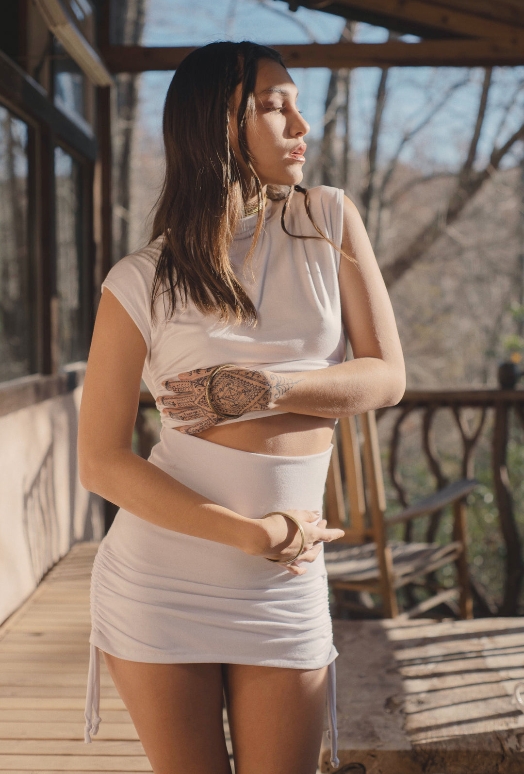 White Lycra Skirt