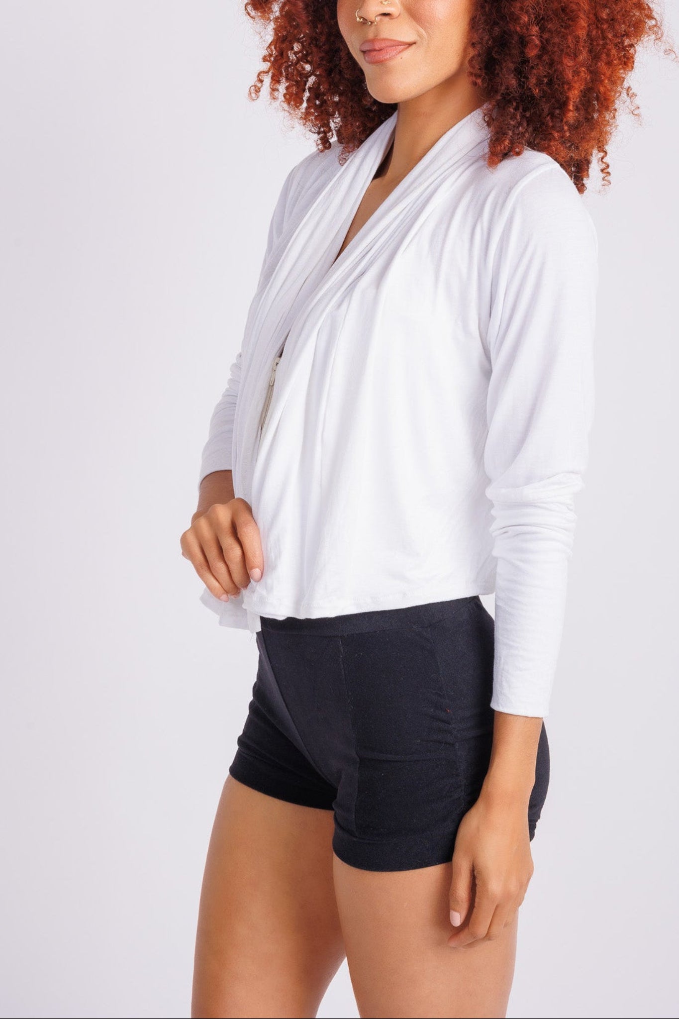 kucoon white cardigan wrap