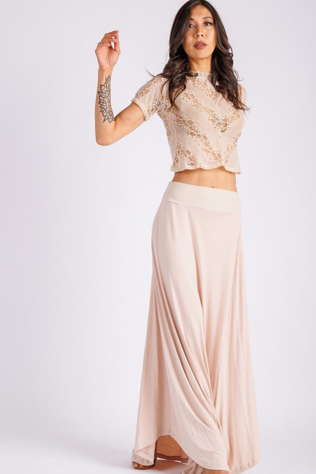 High Waisted Blush Skirt