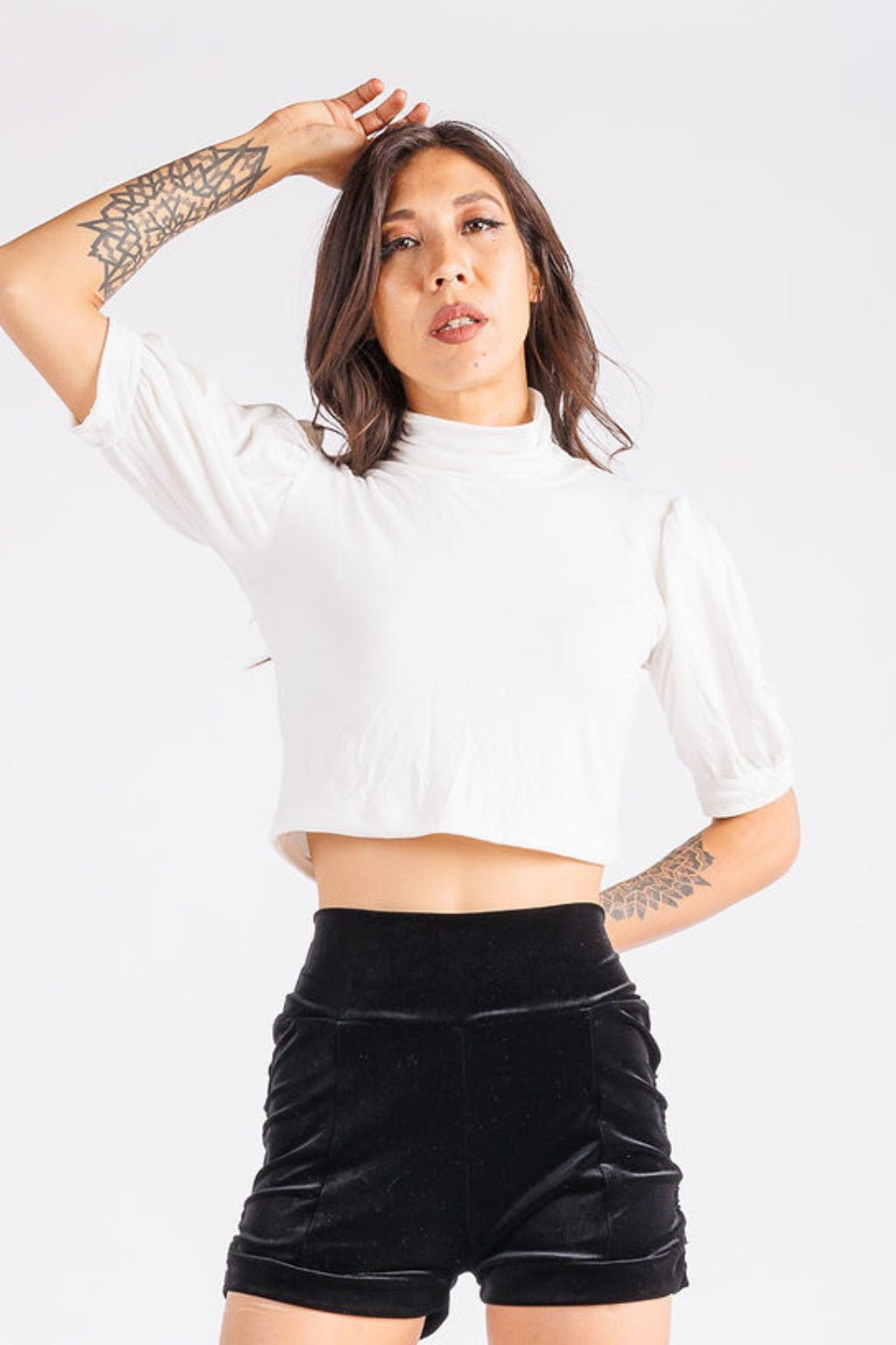 Kimi Puff Sleeve Crop Top