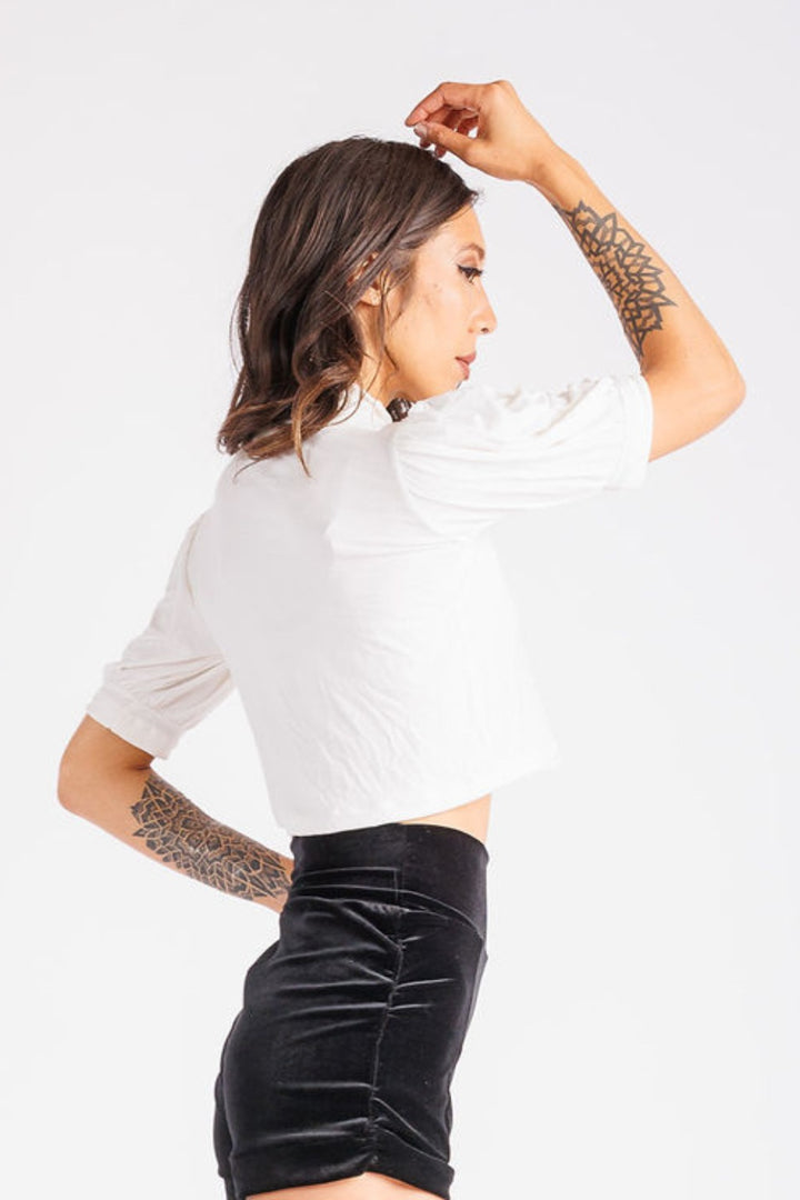 Kimi Puff Sleeve Crop Top