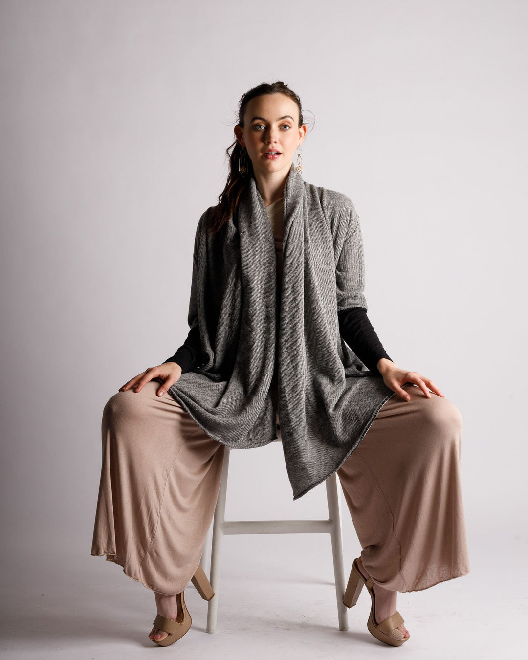 Indie Loose Knit Terry Wrap