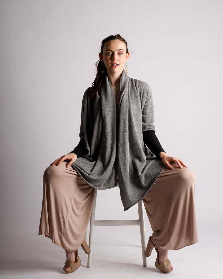 Indie Loose Knit Terry Wrap