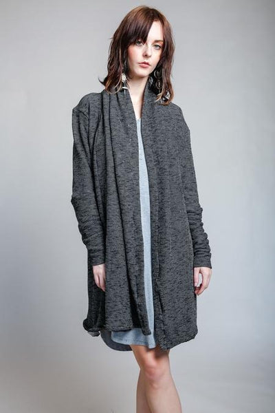 Indie Loose Knit Terry Wrap