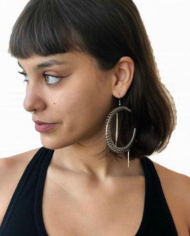 Silver Coil Hoops