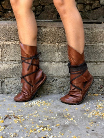 Camel Leather Boots