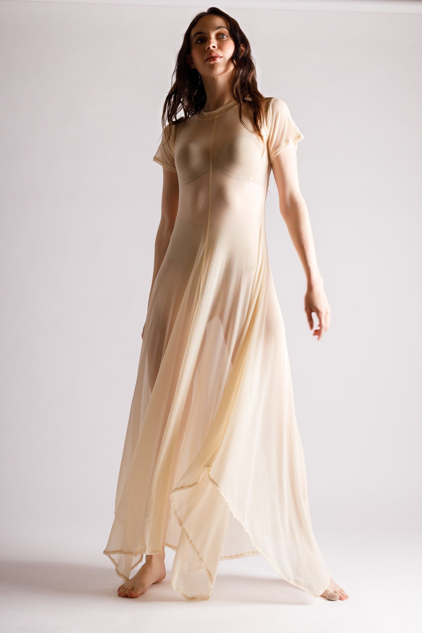 Reina Sheer Nude Dress KucoonDesigns Reina Sheer Nude Dress KucoonDesigns