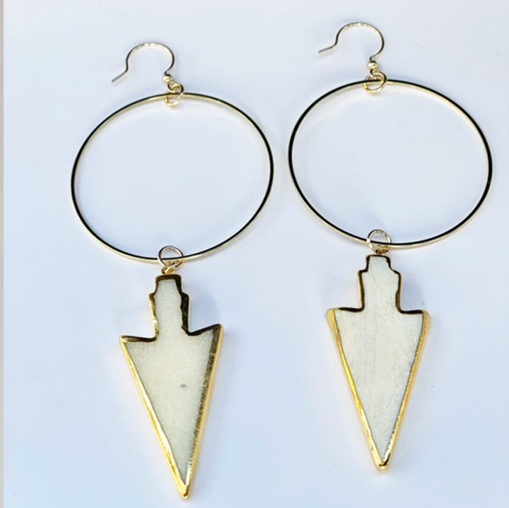 White Arrow Hoops