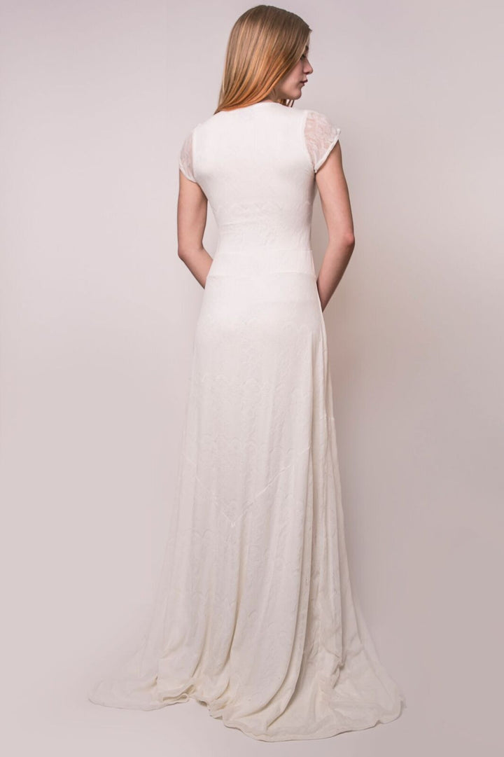 Leina Cap Sleeve Wedding Dress