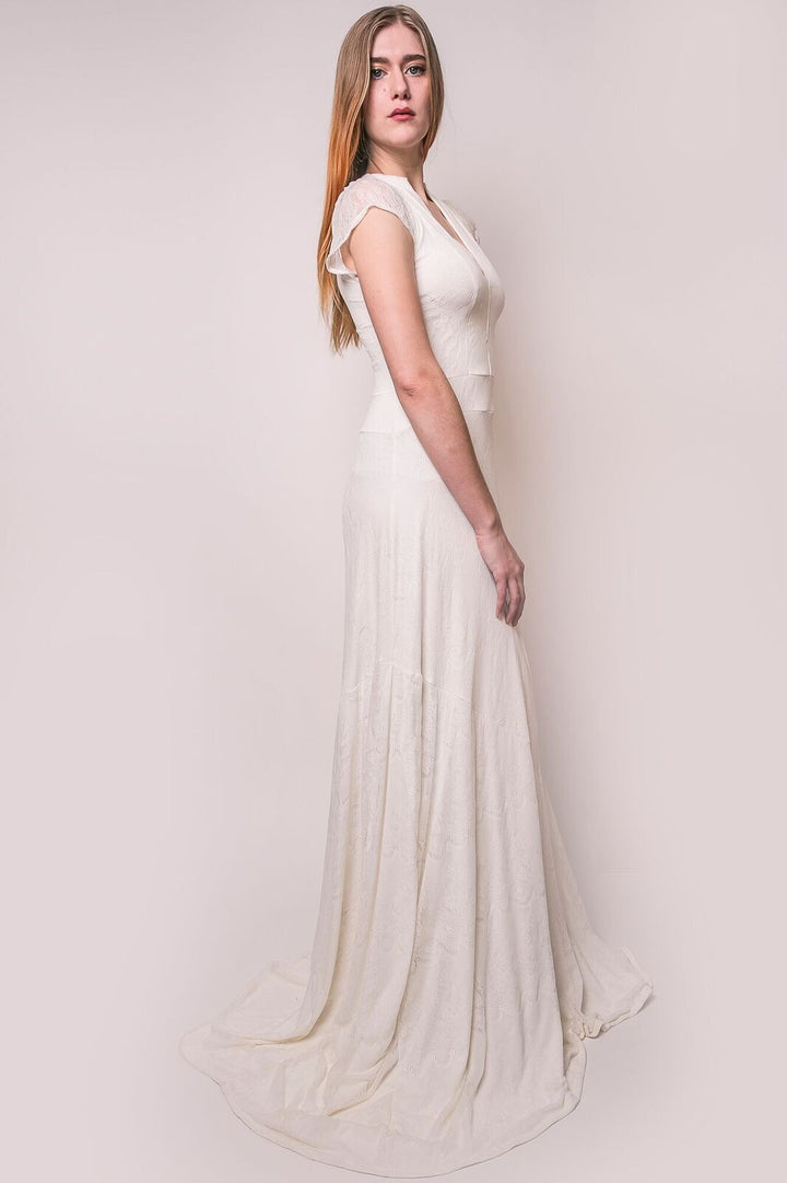 Leina Cap Sleeve Wedding Dress