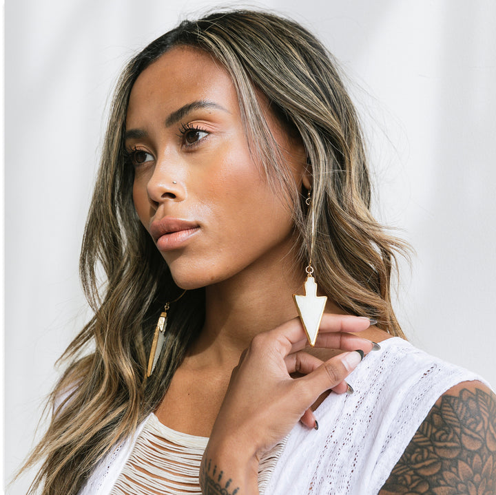 White Arrow Hoops